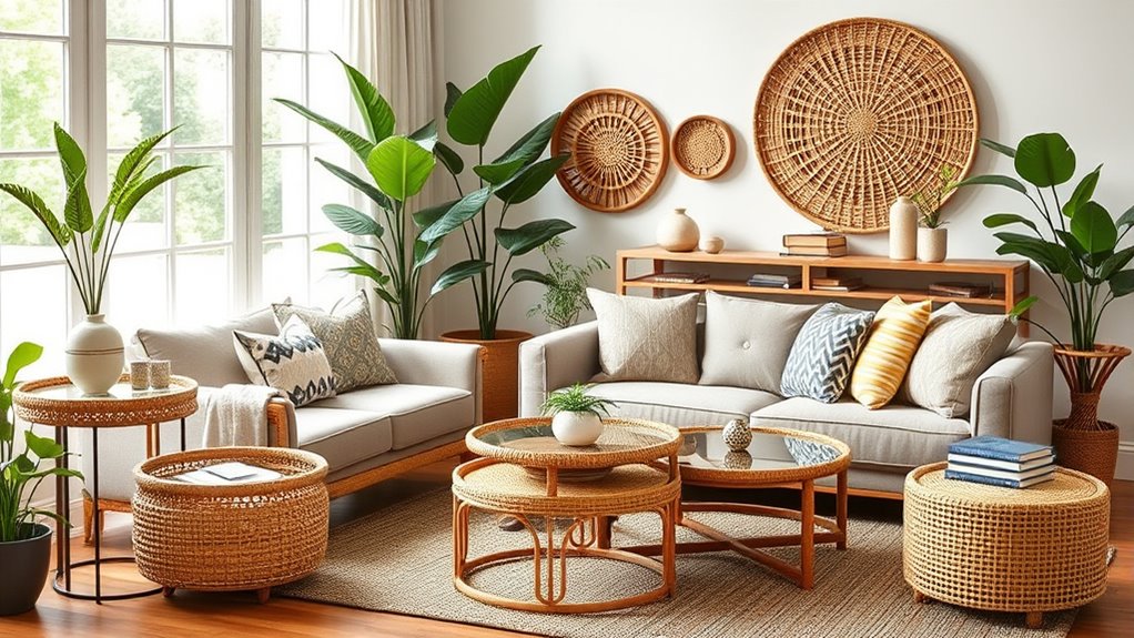 top rattan side tables