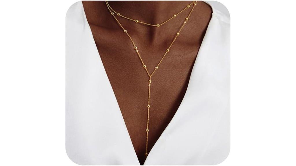 trendy gold lariat necklace