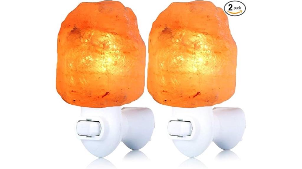 two himalayan salt lamps