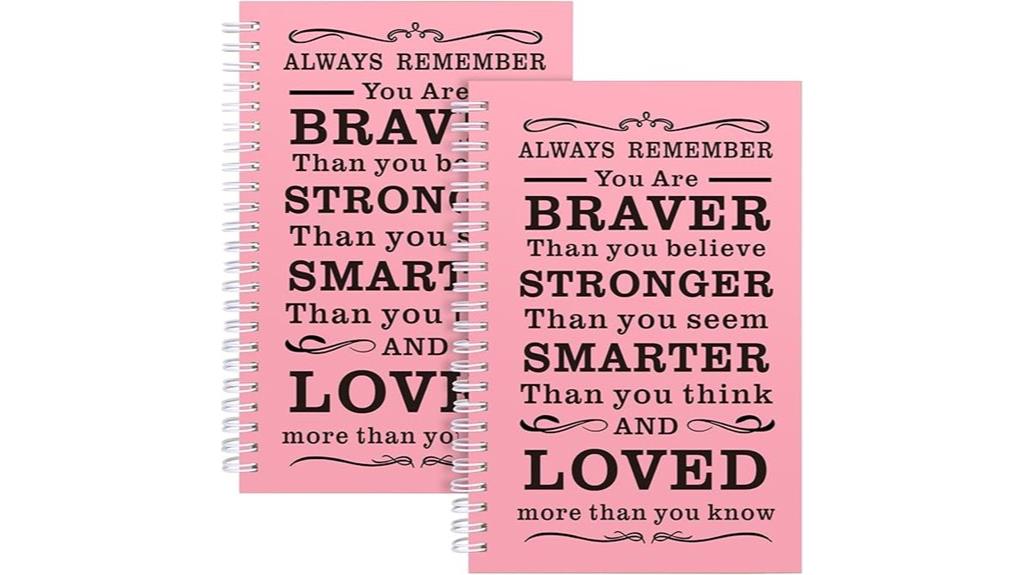 two notebooks inspirational journals