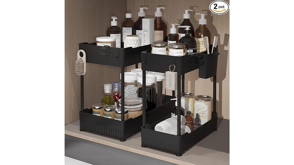 two piece under sink storage