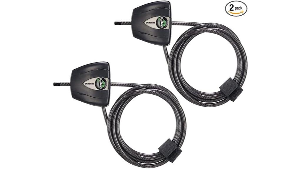 two steel cable locks