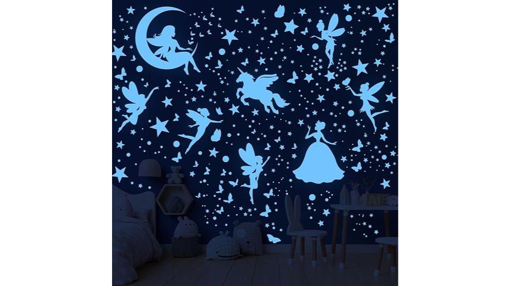 unicorn glow inspired wall stars