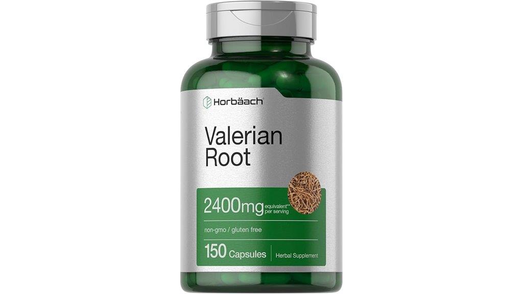 valerian root capsules bottle