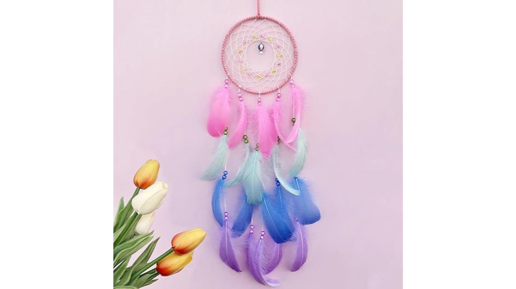 vibrant handmade dream catcher