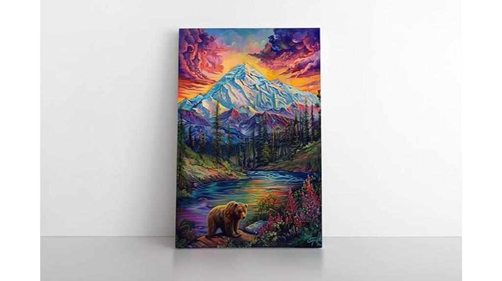 vibrant spiritual bear artwork