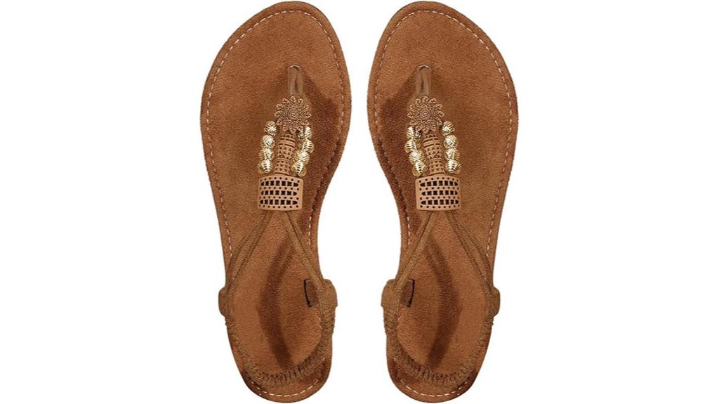 vintage boho flip flops