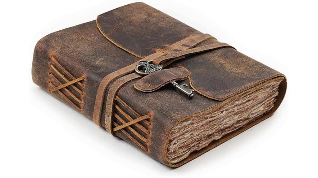 vintage leather journal a6