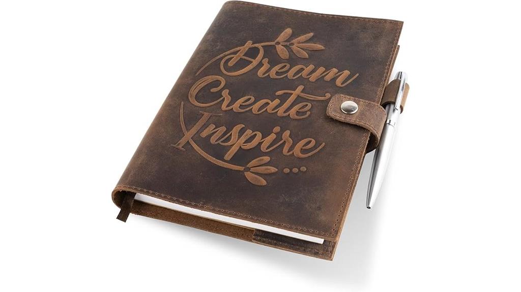 vintage leather travel journal