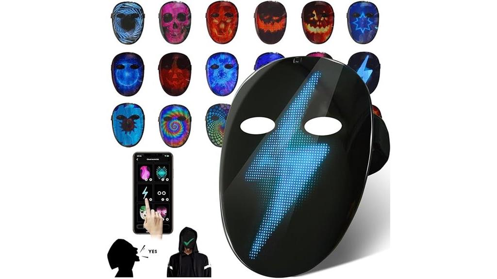 voice activated led mask
