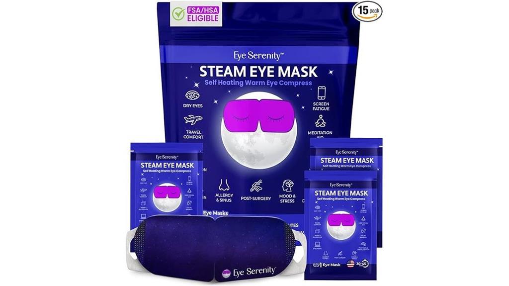 warm steam eye masks