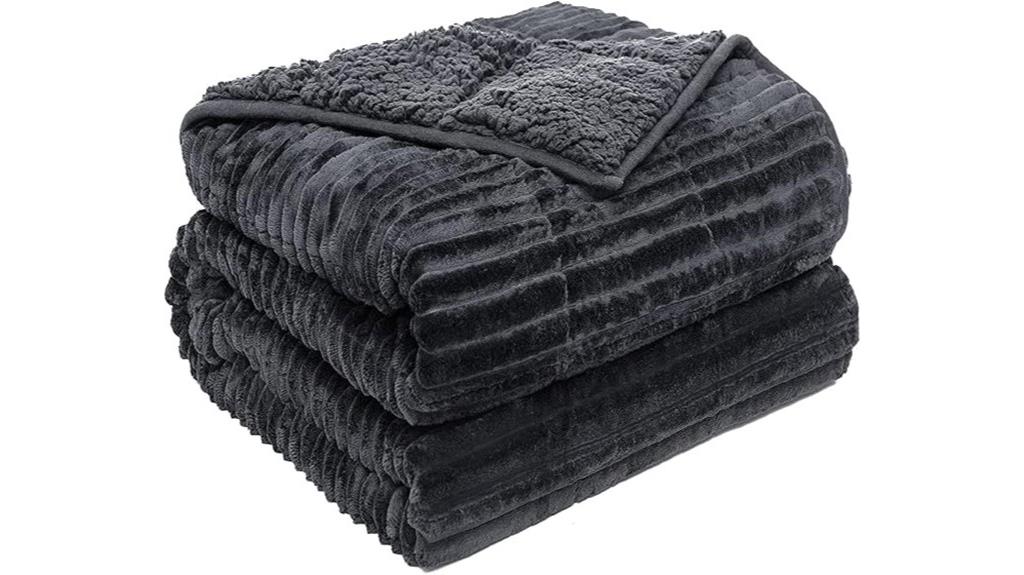 weighted sherpa fleece blanket