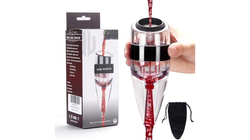 wine aerator with sediment filter