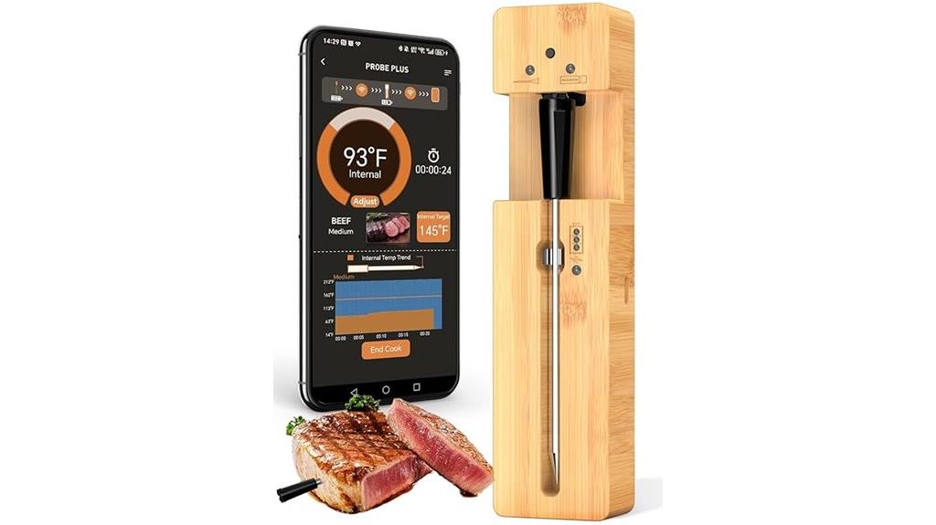 wireless grilling thermometer alerts