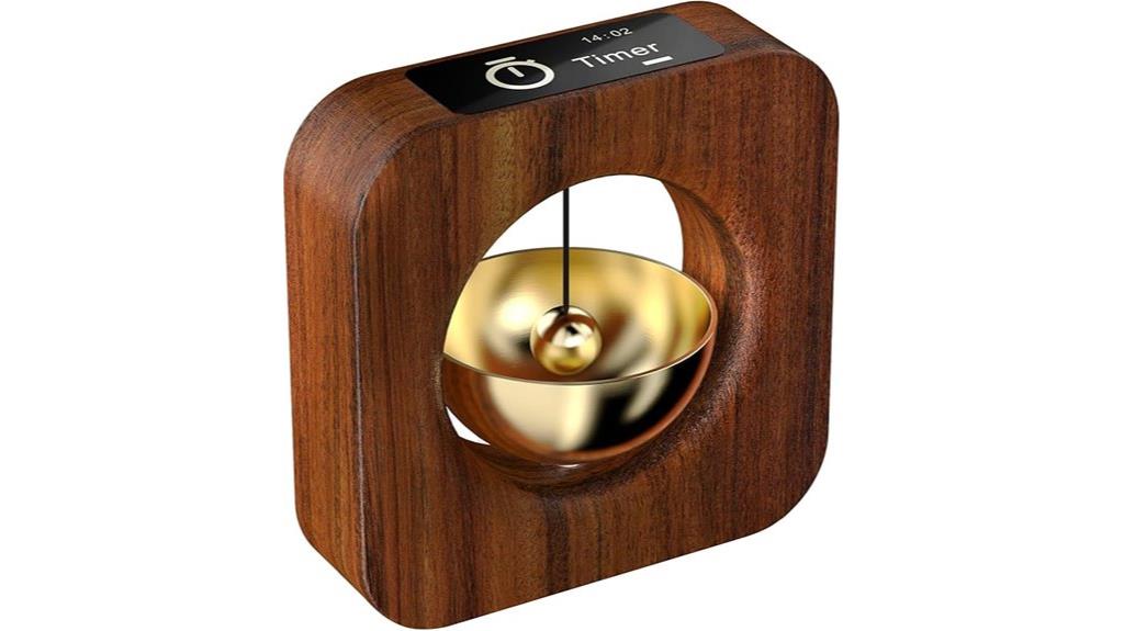 wooden cube pomodoro timer