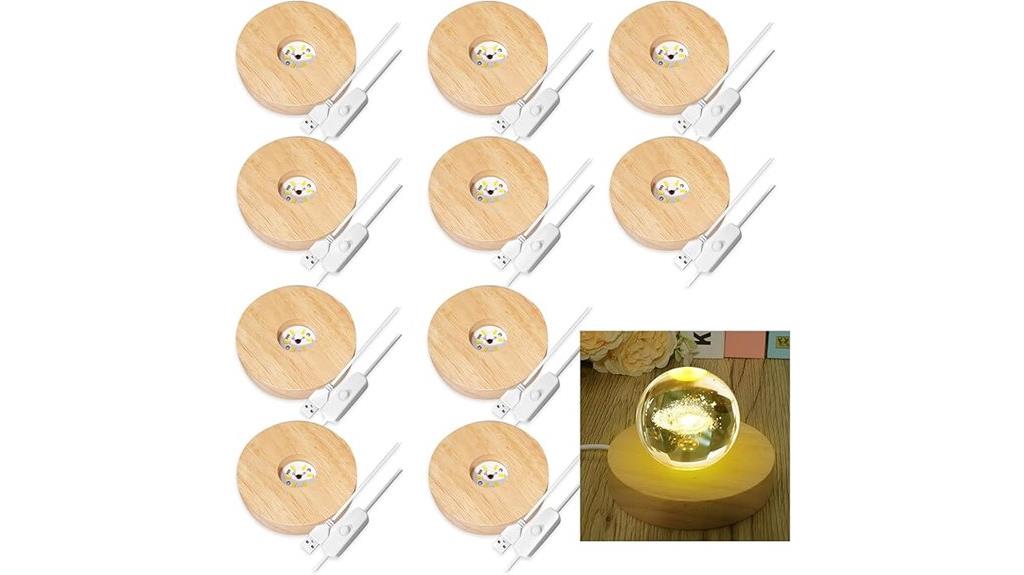 wooden display bases set