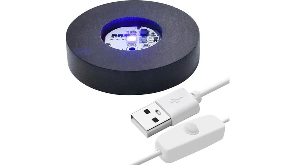 wooden led display base