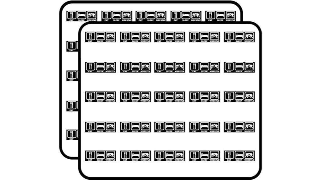 wrestling themed scrapbooking sticker