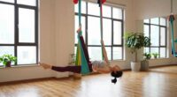 aerial yoga decompresses body