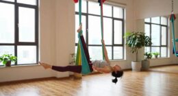 aerial yoga decompresses body