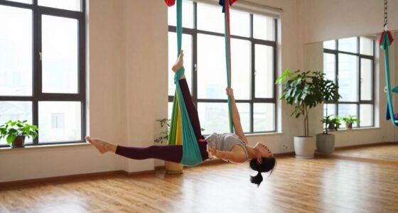 aerial yoga decompresses body