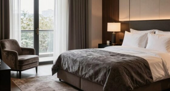 elegant cozy hotel bedroom
