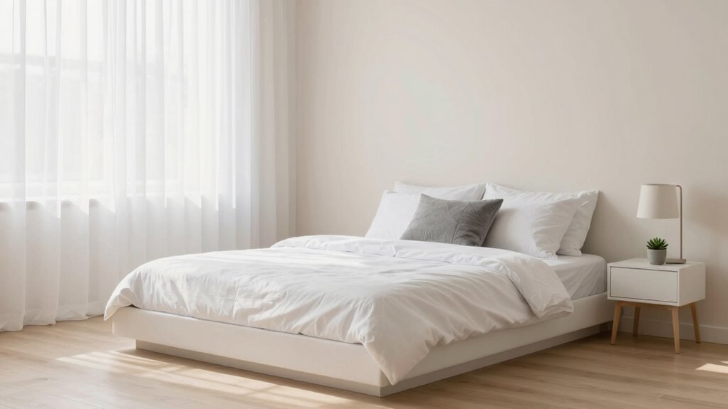 minimal calming bedroom design