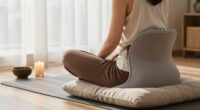 supports back during meditation