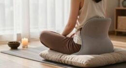 supports back during meditation